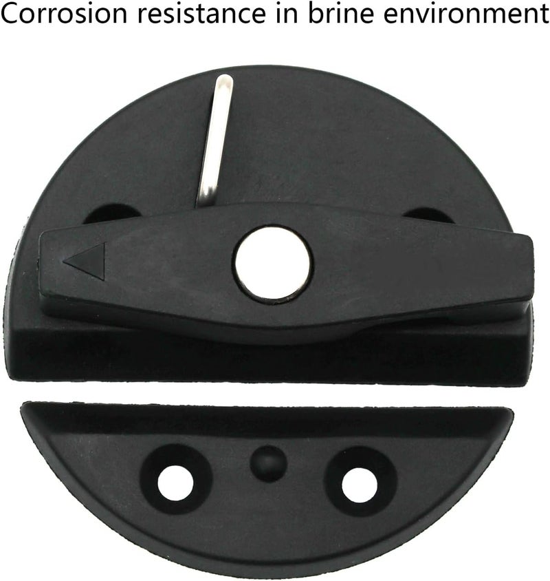 LTEMG Boat Door Latch Nylon Cabinet Round Turn Twist Button,Marine Catch Latch Hardware Accessories(4 Pcs) - Image 5